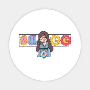 sushi su-she ( she loves sushi ) Magnet